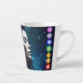 呼吸して解放する |美しいEtherealの女性 カフェラテマグ (右)