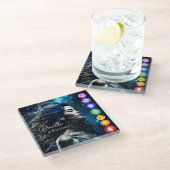 呼吸して解放する |美しいEtherealの女性 ガラスコースター (アングル)