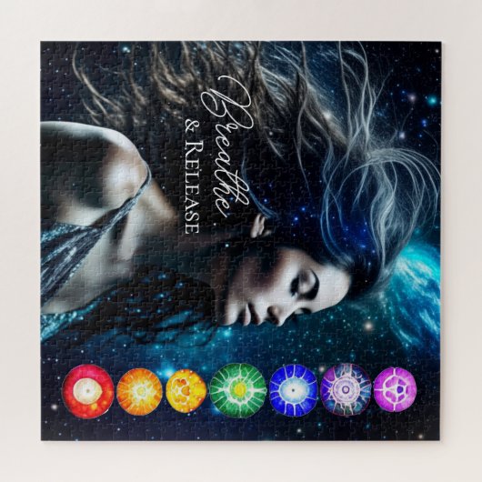 呼吸して解放する |美しいEtherealの女性 ジグソーパズル (横)