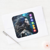 呼吸して解放する |美しいEtherealの女性 スクエアシール (封筒)