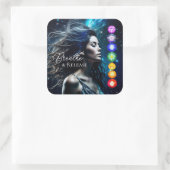 呼吸して解放する |美しいEtherealの女性 スクエアシール (バッグ)