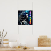 呼吸して解放する |美しいEtherealの女性 ポスター (キッチン)