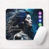 呼吸して解放する |美しいEtherealの女性 マウスパッド (マウス)