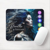 呼吸して解放する |美しいEtherealの女性 マウスパッド (マウス)
