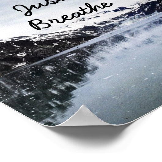 「呼吸しろ」 非合理的引用文 ポスター (角)