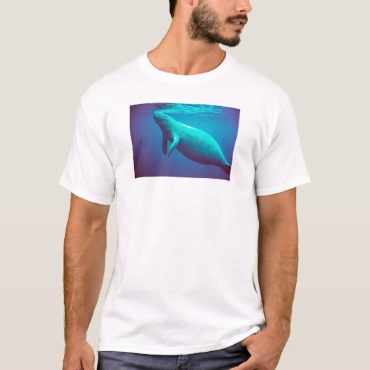 呼吸するマナティーの表面仕上げ Tシャツ (正面)