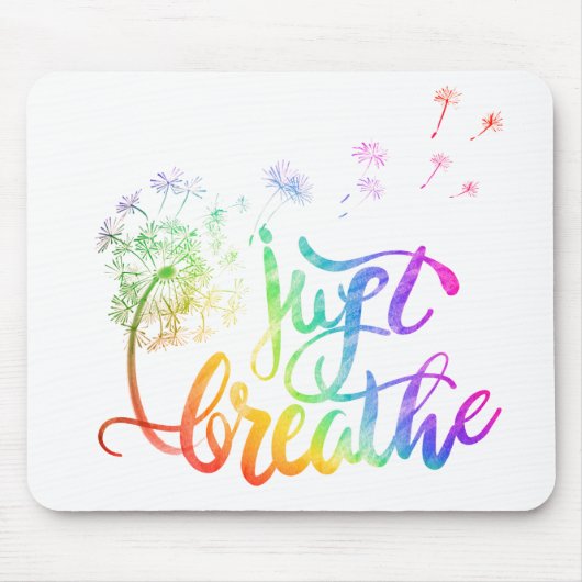 呼吸する | dandelion吹's in wind マウスパッド (正面)