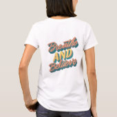 「呼吸と信じタイポグラフィティー Tシャツ (裏面)