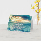 呼吸と信頼の神の信仰引用文 カード (黄色い花)