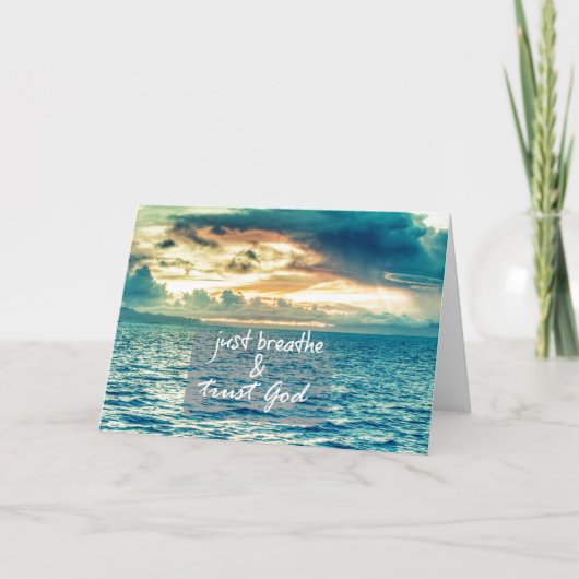 呼吸と信頼の神の信仰引用文 カード (正面)