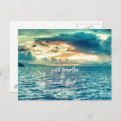 呼吸と信頼の神の信仰引用文 ポストカード (正面/裏面)