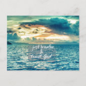 呼吸と信頼の神の信仰引用文 ポストカード (正面)