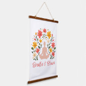 呼吸と開花瞑想ウォールタペストリー 吊り下げ型タペストリー (傾斜あり)