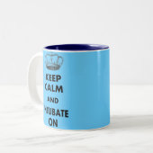 呼吸のセラピーのギフトは"保ち、平静を… " ツートーンマグカップ (正面左)