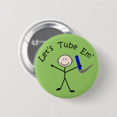 呼吸のセラピーの棒人は"管Em " 缶バッジ (正面&裏面)