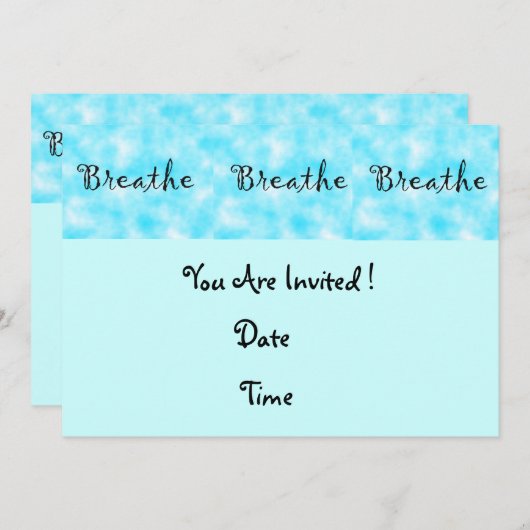 呼吸の招待招待状 招待状 (正面/裏面)