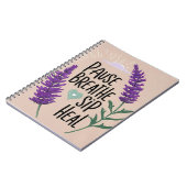 ✨呼吸を一時停止 – 治癒を吸う | デザイン ノートブック (左側)