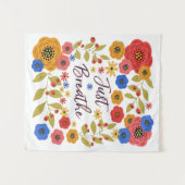 呼吸を小さくする タペストリー (正面(横))