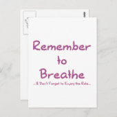 呼吸を忘れない（ピンク） ポストカード (正面/裏面)