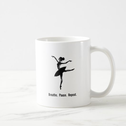 呼吸を止めて繰り返すバレエダンサー コーヒーマグカップ (右)