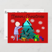 呼吸セラピストおもしろいクリスマスカード シーズンポストカード (正面/裏面)