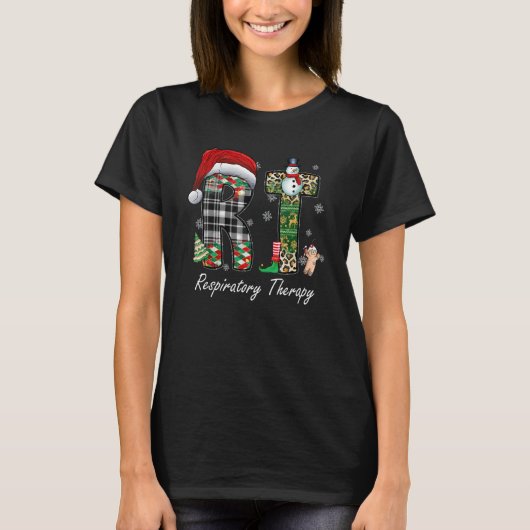 呼吸セラピストおもしろいクリスマス未来ナース Tシャツ (正面)