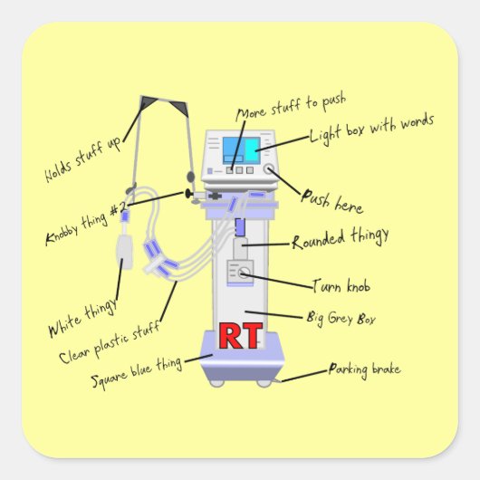 呼吸セラピストの贈り物 スクエアシール (正面)