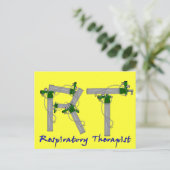 呼吸セラピストギフトO2タンクデザイン ポストカード (スタンド正面)