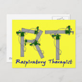 呼吸セラピストギフトO2タンクデザイン ポストカード (正面/裏面)