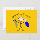 呼吸セラピストスティック人 ポストカード (正面/裏面)