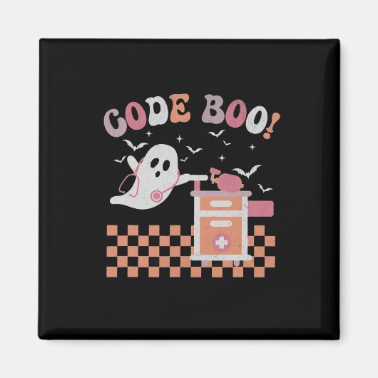 呼吸セラピストハロウィンコードブー不気味レ マグネット (正面)