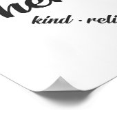 呼吸セラピストハートワードクラウド ポスター (角)