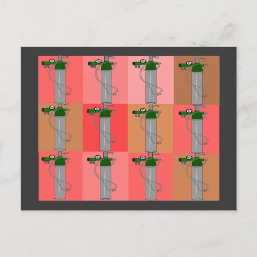 呼吸セラピストピンクポパートギフト ポストカード (正面)