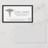 呼吸セラピストミニマリスト縁どブラック 名刺 (正面/裏面)