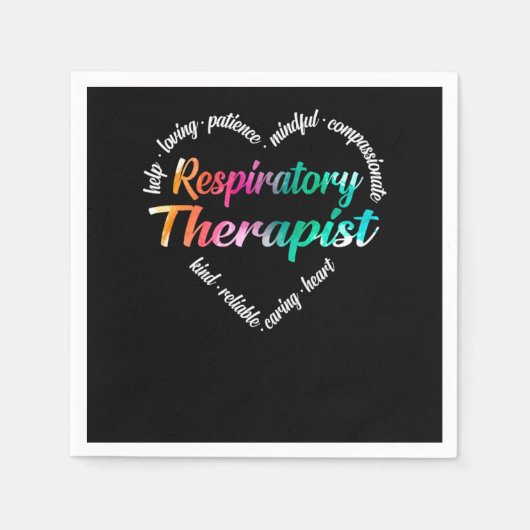 呼吸セラピスト呼吸セラピストハート スタンダードカクテルナプキン (正面)
