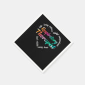 呼吸セラピスト呼吸セラピストハート スタンダードカクテルナプキン (角)