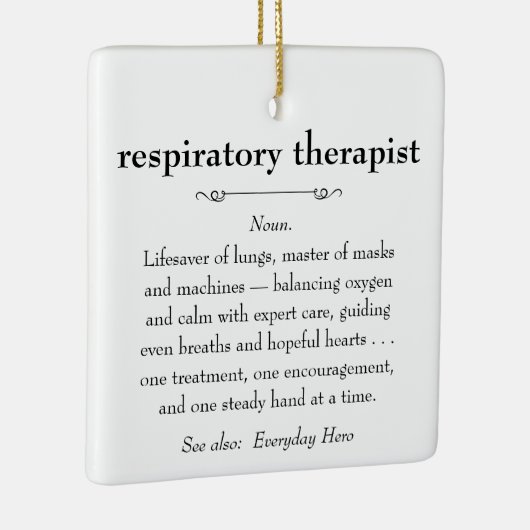 呼吸セラピスト定義サンキューギフト セラミックオーナメント (右)
