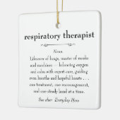 呼吸セラピスト定義サンキューギフト セラミックオーナメント (左)