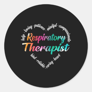 呼吸セラピスト彼ワードクラウドウォーター色ライ ラウンドシール