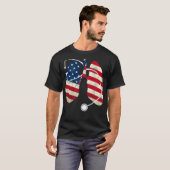呼吸セラピスト愛国的アメリカ合衆国国旗 Tシャツ (正面フル)