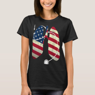 呼吸セラピスト愛国的アメリカ合衆国国旗 Tシャツ