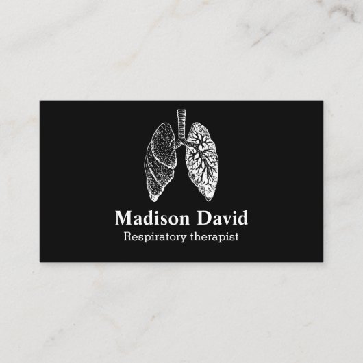 呼吸セラピスト肺ミニマル肺 名刺 (正面)
