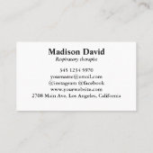 呼吸セラピスト肺ミニマル肺 名刺 (裏面)