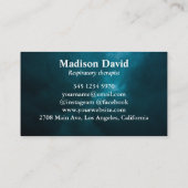 呼吸セラピスト肺科医ターコイズ 名刺 (裏面)