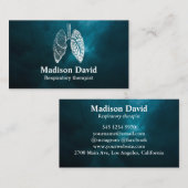 呼吸セラピスト肺科医ターコイズ 名刺 (正面/裏面)