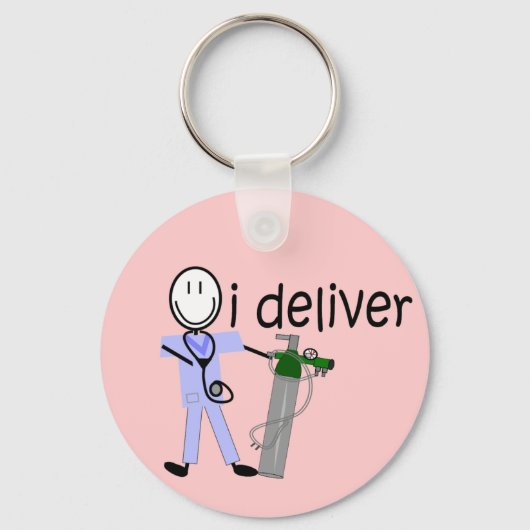 呼吸セラピスト「I Deliver」(酸素) キーホルダー (正面)