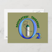 呼吸セラピストO2タンクデザイン ポストカード (正面/裏面)