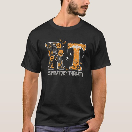 呼吸セラピストRT面白いハロウィーン未来ニュー Tシャツ (正面)