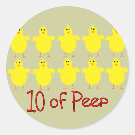 呼吸セラピーギフト「PEEPの10 おもしろい」 ラウンドシール (正面)