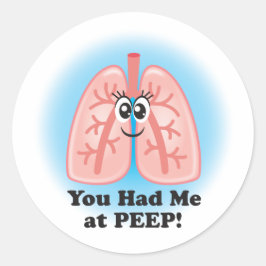 呼吸セラピー「PEEPで私を食べた」ステッカー ラウンドシール